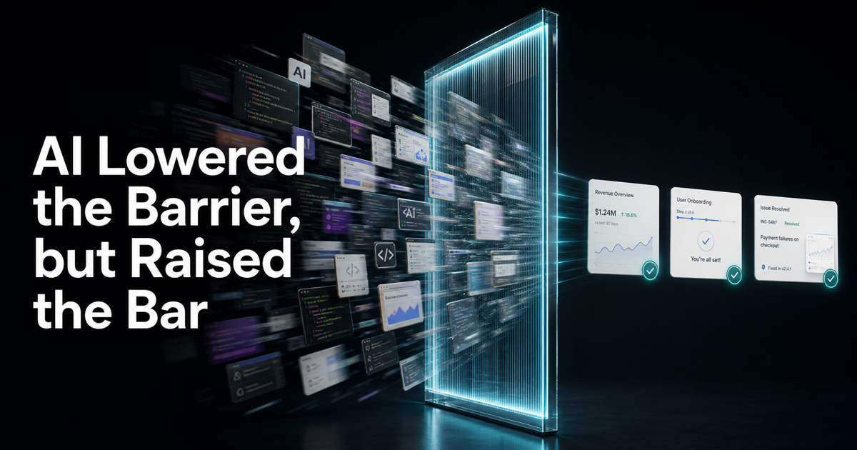 Flock article cover for AI Lowered the Barrier, but Raised the Bar